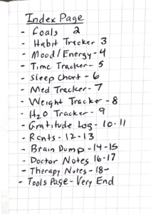 Index Bullet Journal