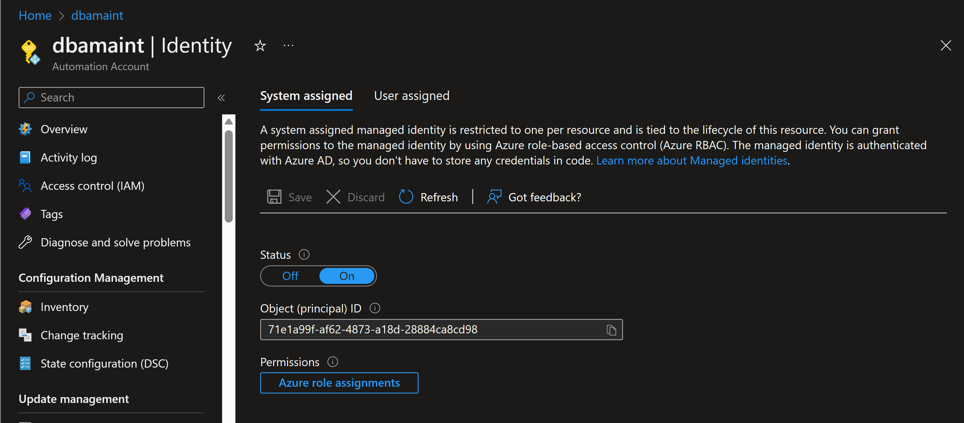 Azure Account Automation Screenshot 2